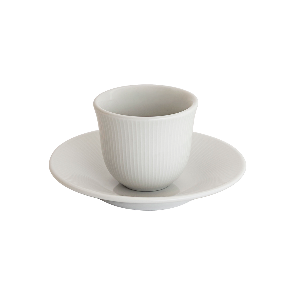 80ml Embossed Tasting Cup  and 13cm Embossed Plate