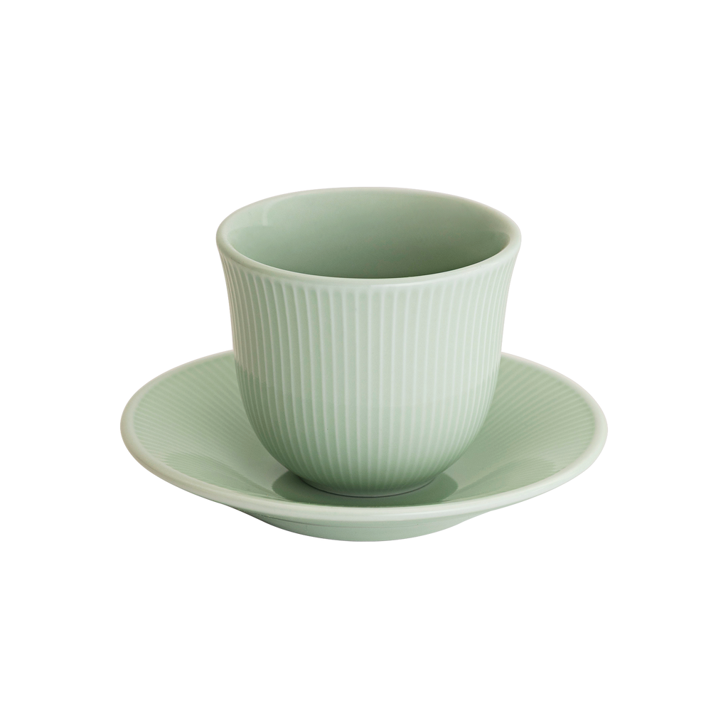 150ml Embossed Tasting Cup  and 13cm Embossed Plate