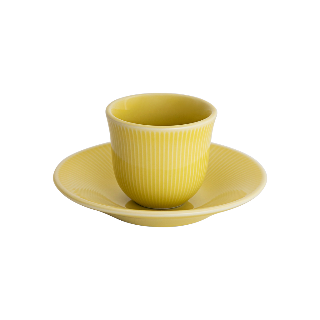80ml Embossed Tasting Cup  and 13cm Embossed Plate