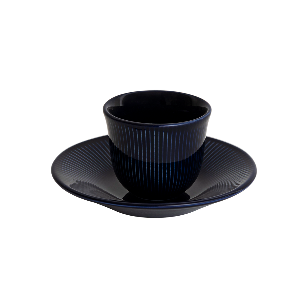 80ml Embossed Tasting Cup  and 13cm Embossed Plate