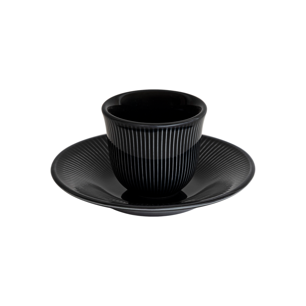 80ml Embossed Tasting Cup  and 13cm Embossed Plate