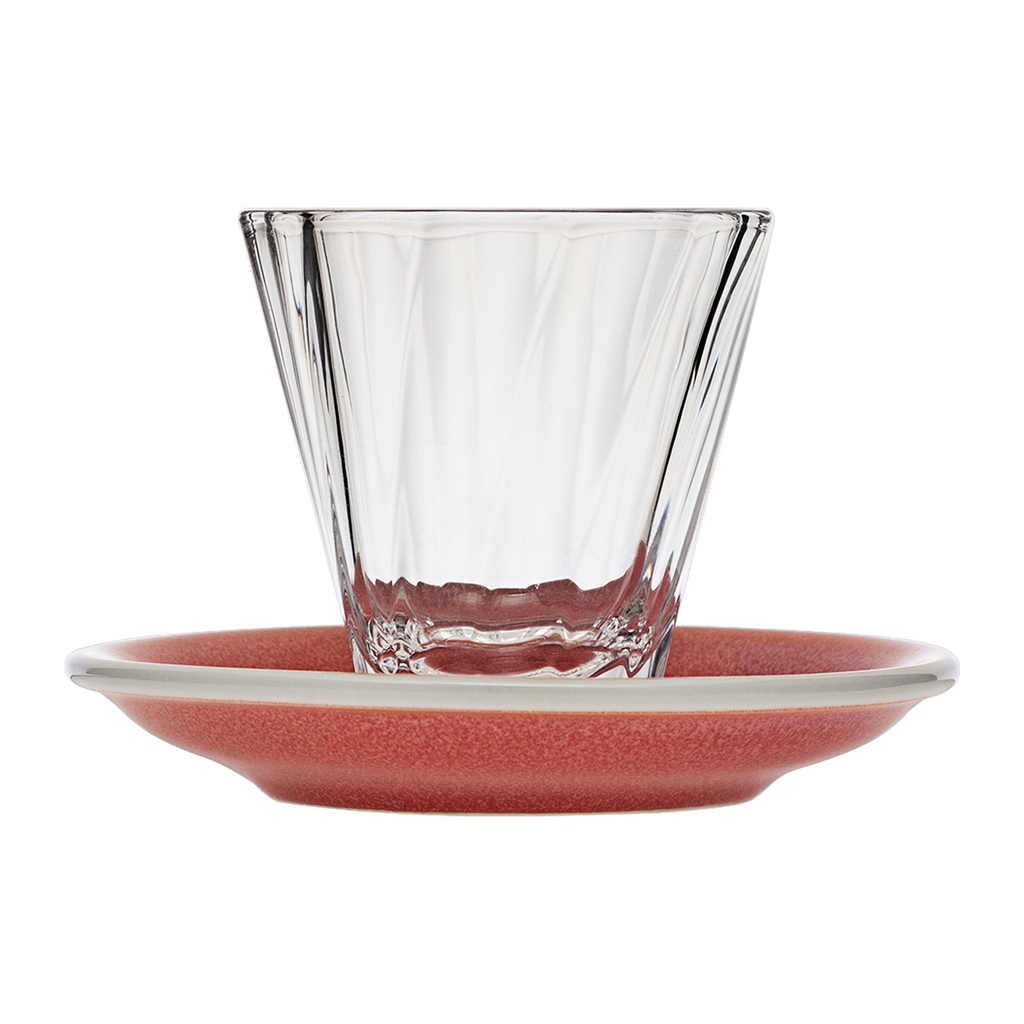 180ml Twisted Cappuccino Glass  and 14.5cm Shared Saucer
