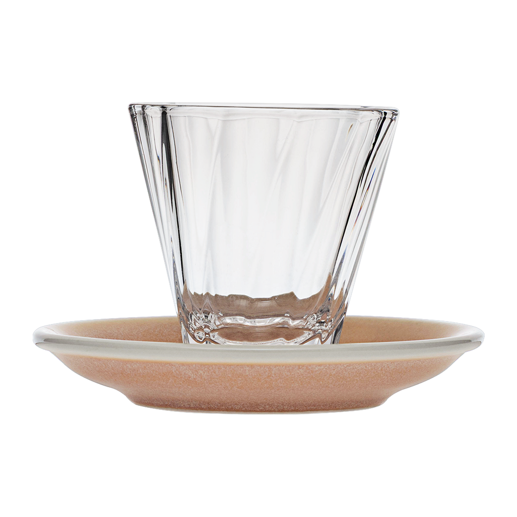 180ml Twisted Cappuccino Glass  and 14.5cm Shared Saucer
