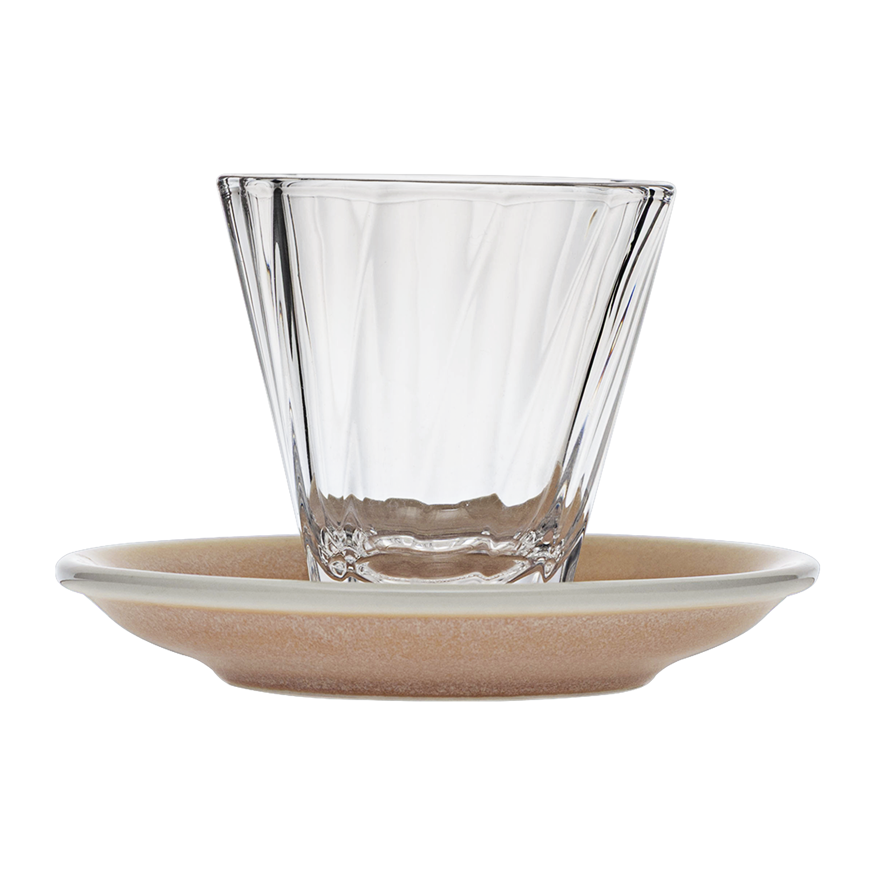 180ml Twisted Cappuccino Glass  and 14.5cm Shared Saucer