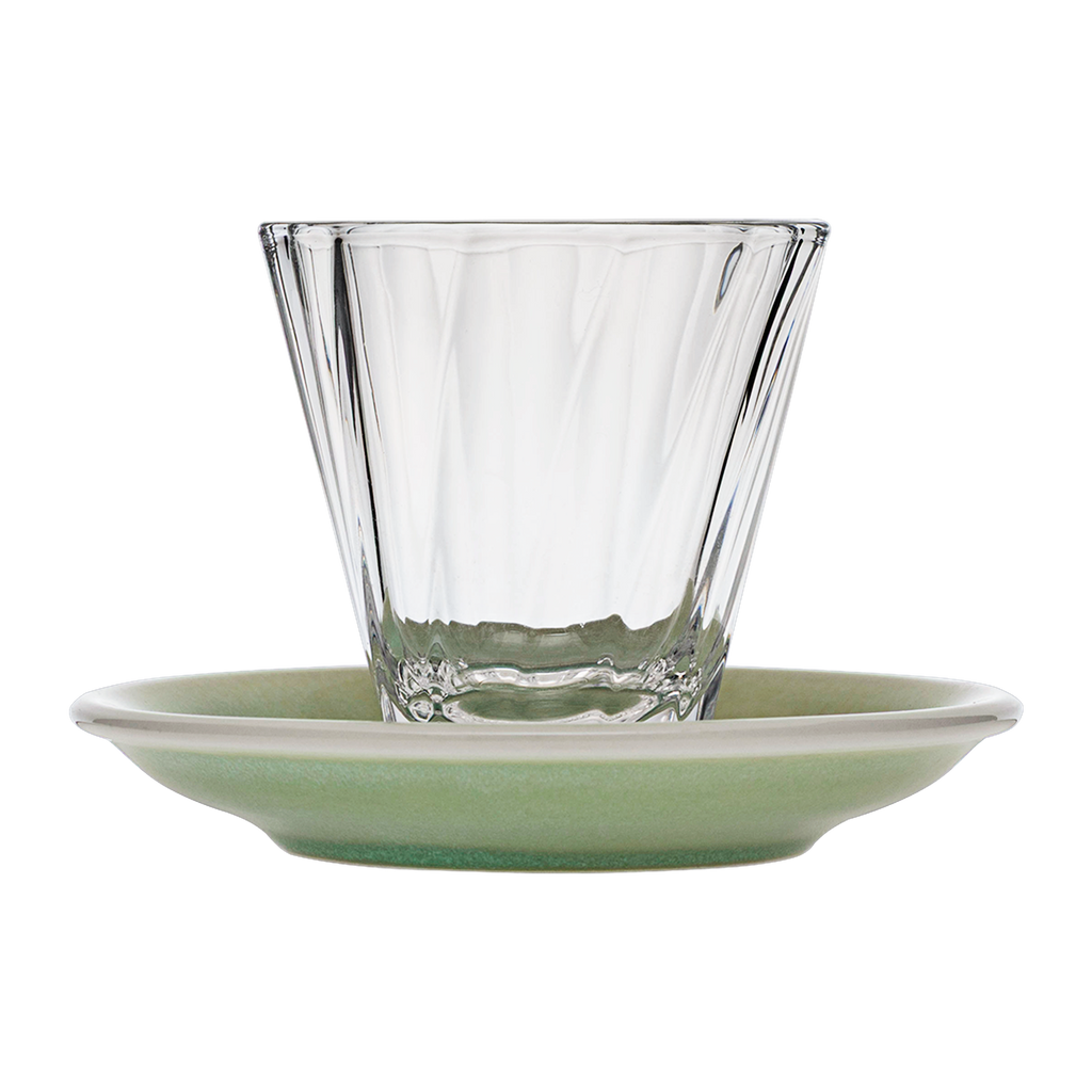 180ml Twisted Cappuccino Glass  and 14.5cm Shared Saucer