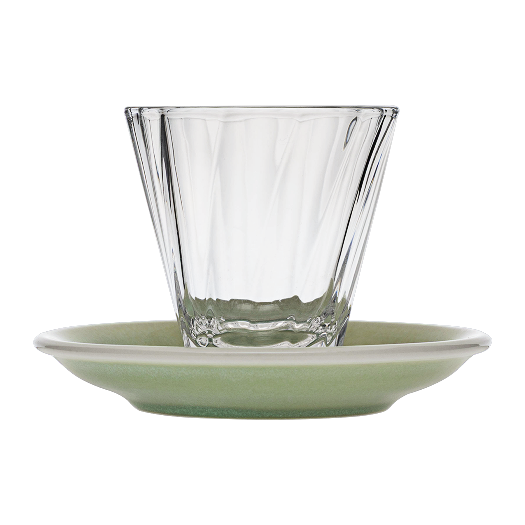 180ml Twisted Cappuccino Glass  and 14.5cm Shared Saucer