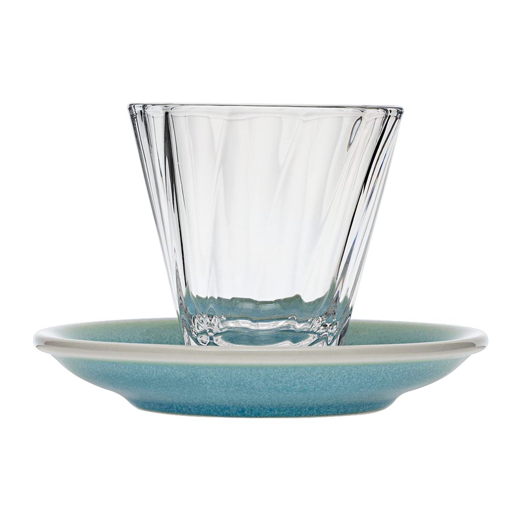 180ml Twisted Cappuccino Glass  and 14.5cm Shared Saucer
