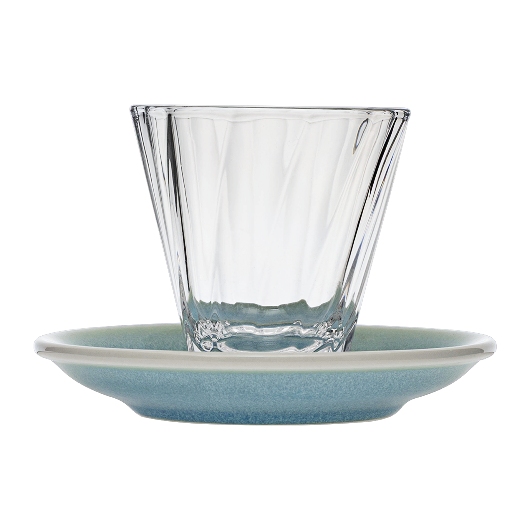 180ml Twisted Cappuccino Glass  and 14.5cm Shared Saucer