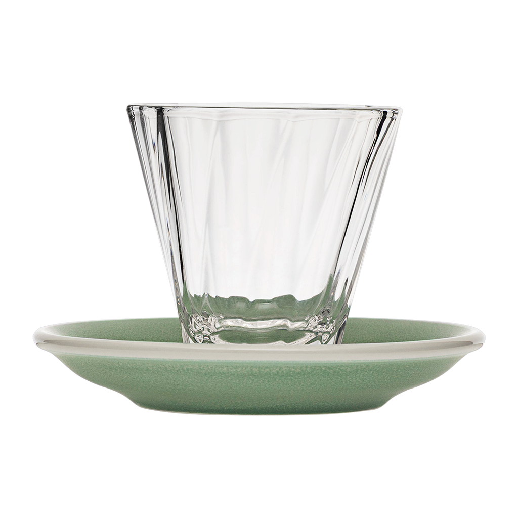 180ml Twisted Cappuccino Glass  and 14.5cm Shared Saucer