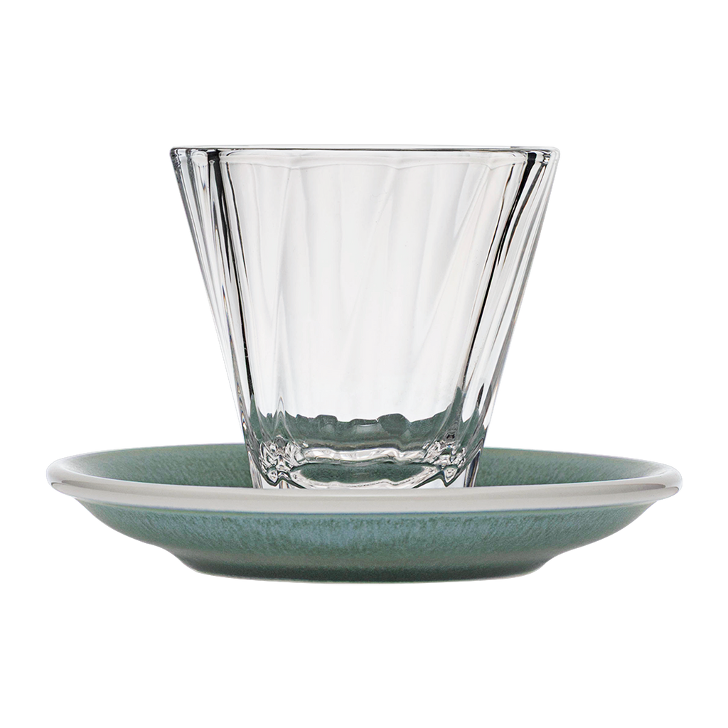 180ml Twisted Cappuccino Glass  and 14.5cm Shared Saucer