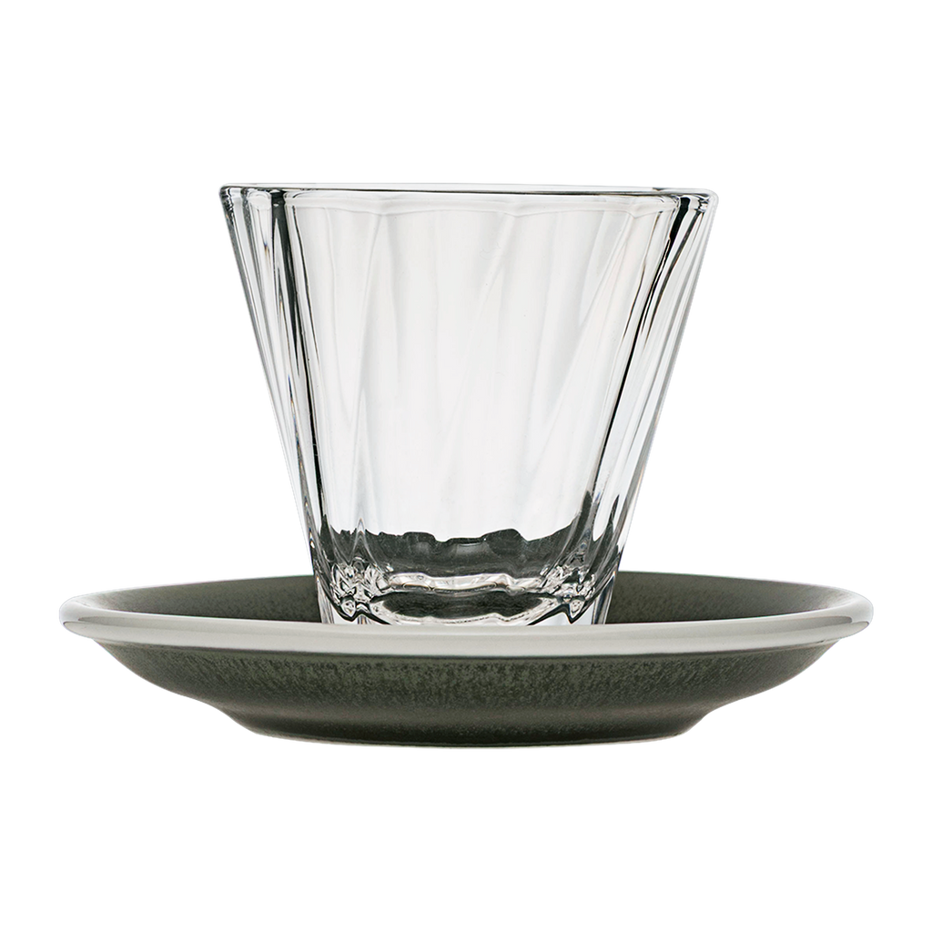 180ml Twisted Cappuccino Glass  and 14.5cm Shared Saucer