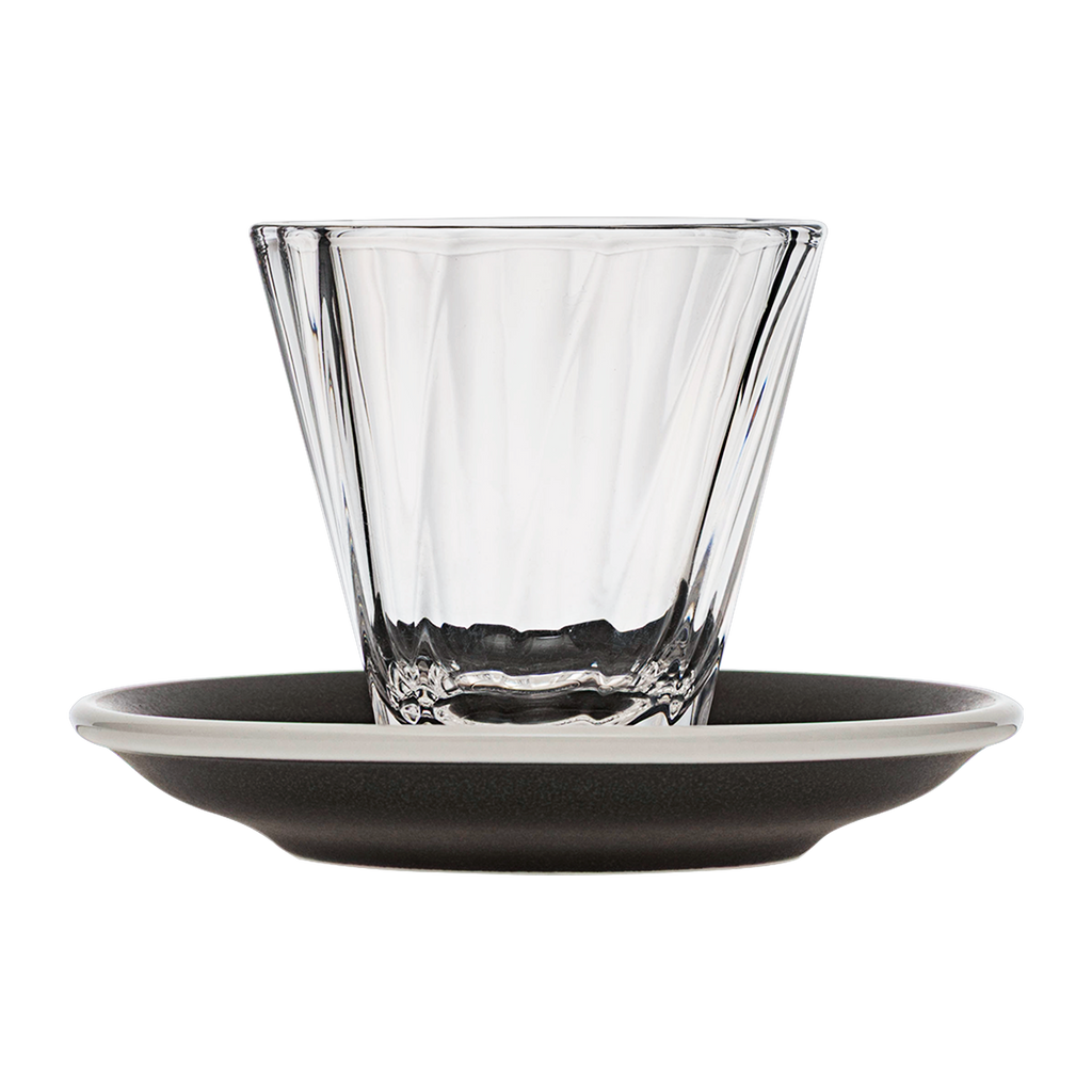 180ml Twisted Cappuccino Glass  and 14.5cm Shared Saucer