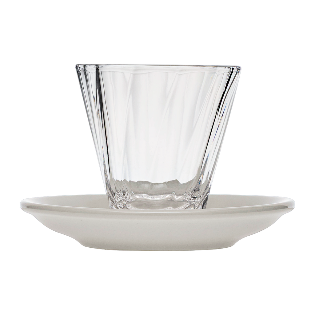 180ml Twisted Cappuccino Glass  and 14.5cm Shared Saucer