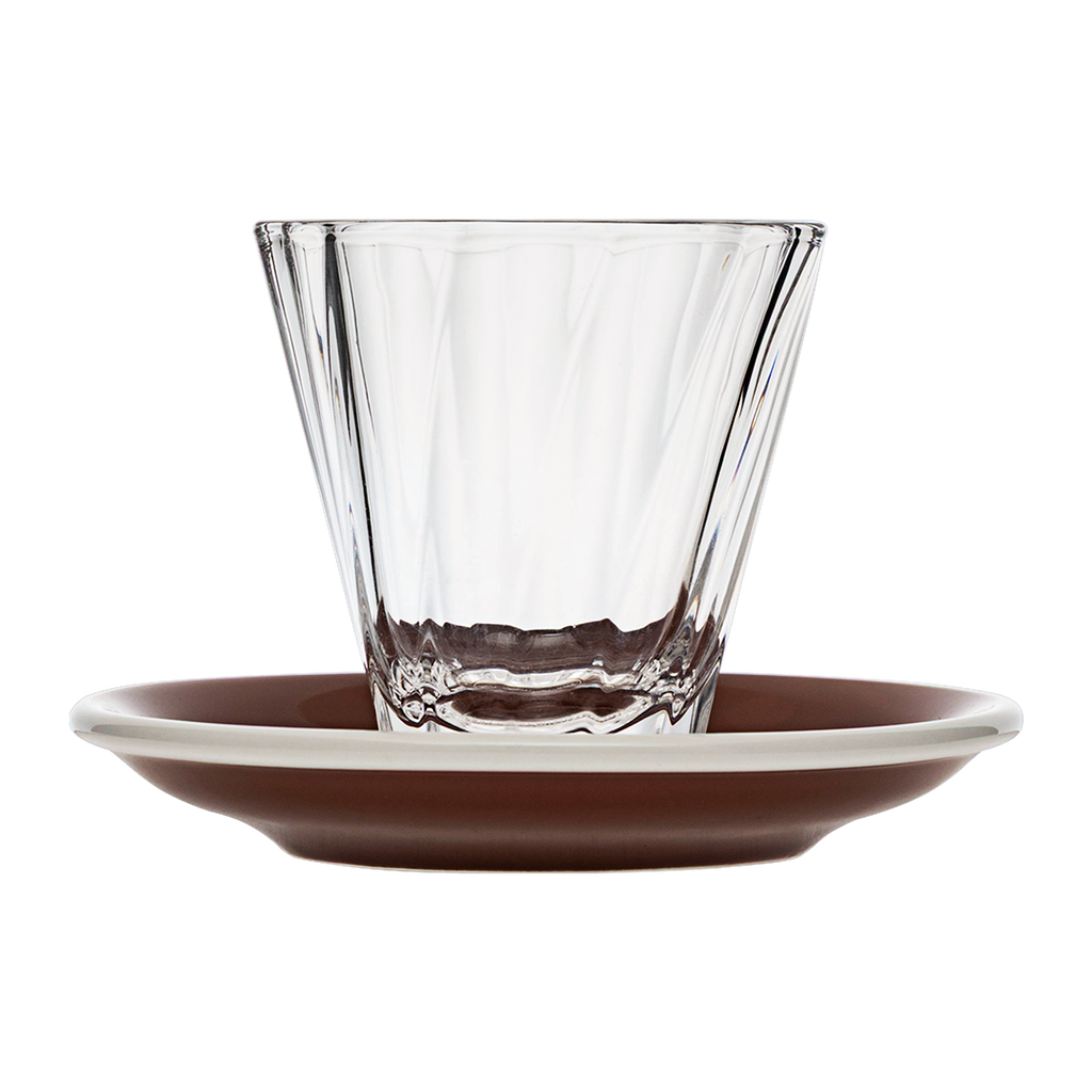 180ml Twisted Cappuccino Glass  and 14.5cm Shared Saucer