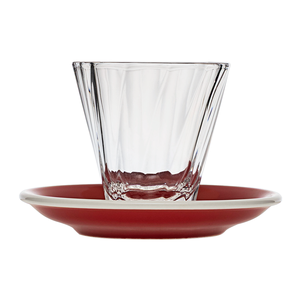 180ml Twisted Cappuccino Glass  and 14.5cm Shared Saucer