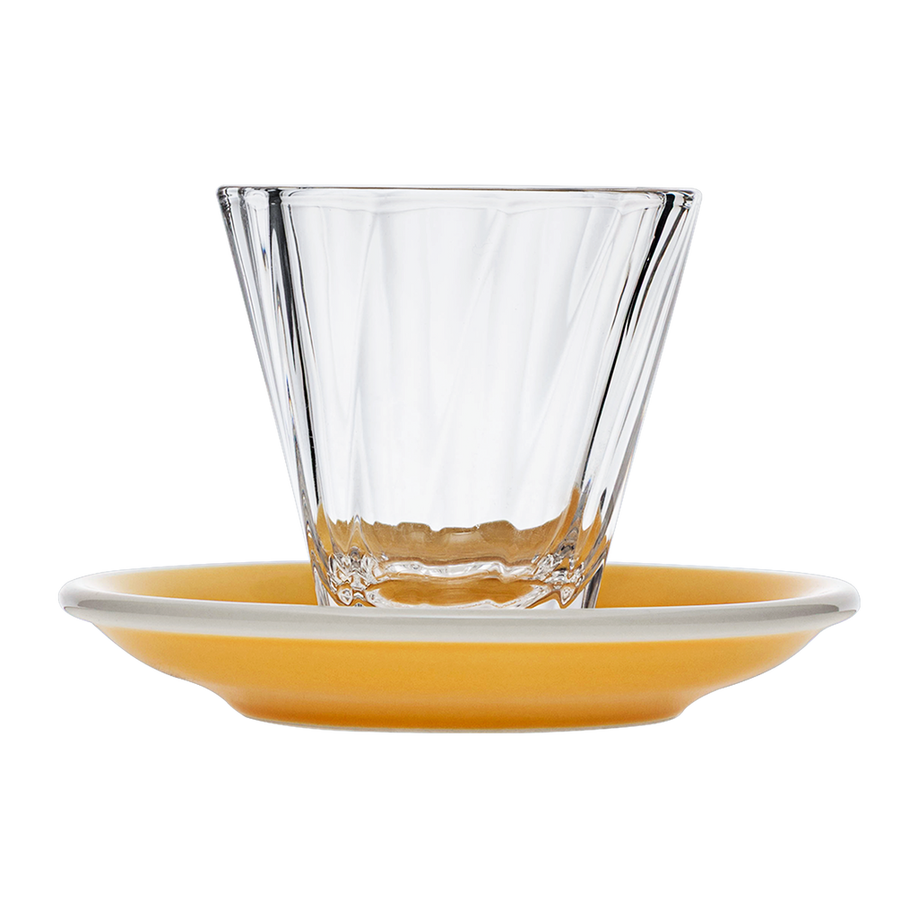 180ml Twisted Cappuccino Glass  and 14.5cm Shared Saucer