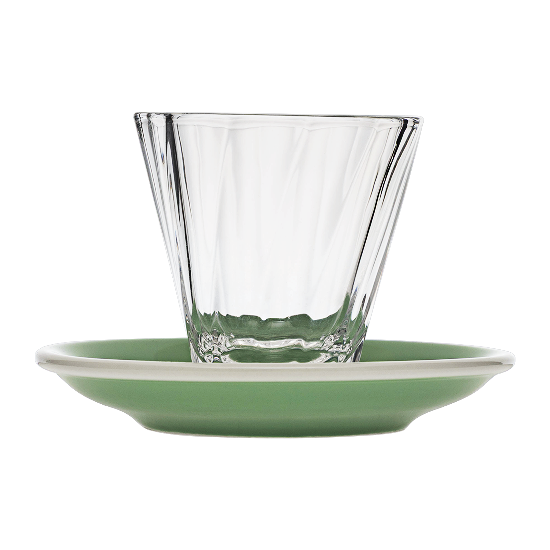 180ml Twisted Cappuccino Glass  and 14.5cm Shared Saucer