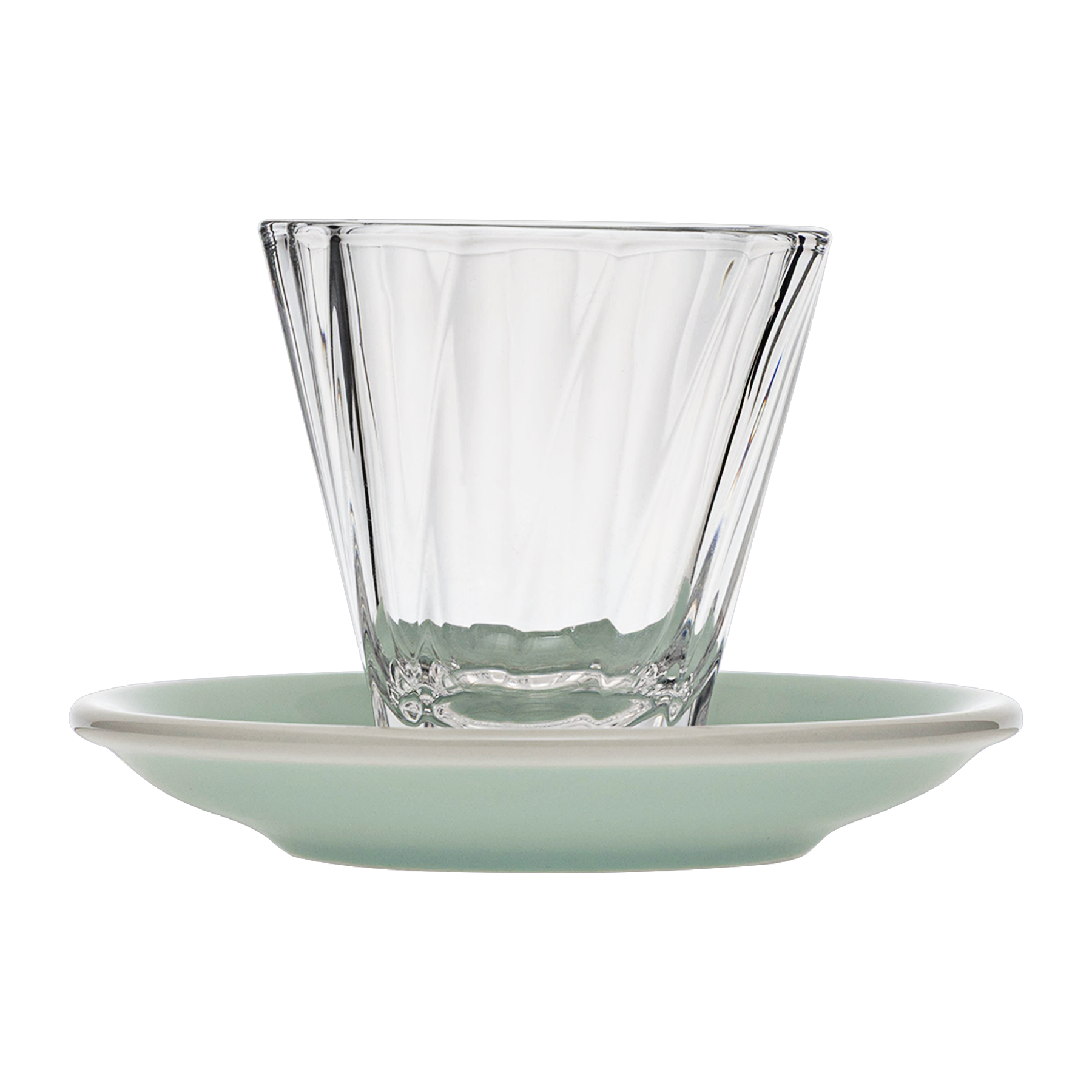 180ml Twisted Cappuccino Glass  and 14.5cm Shared Saucer