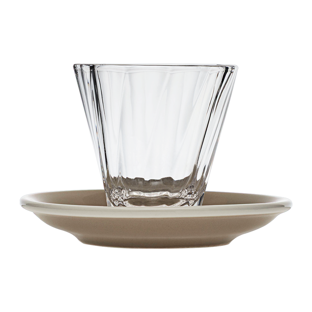 180ml Twisted Cappuccino Glass  and 14.5cm Shared Saucer