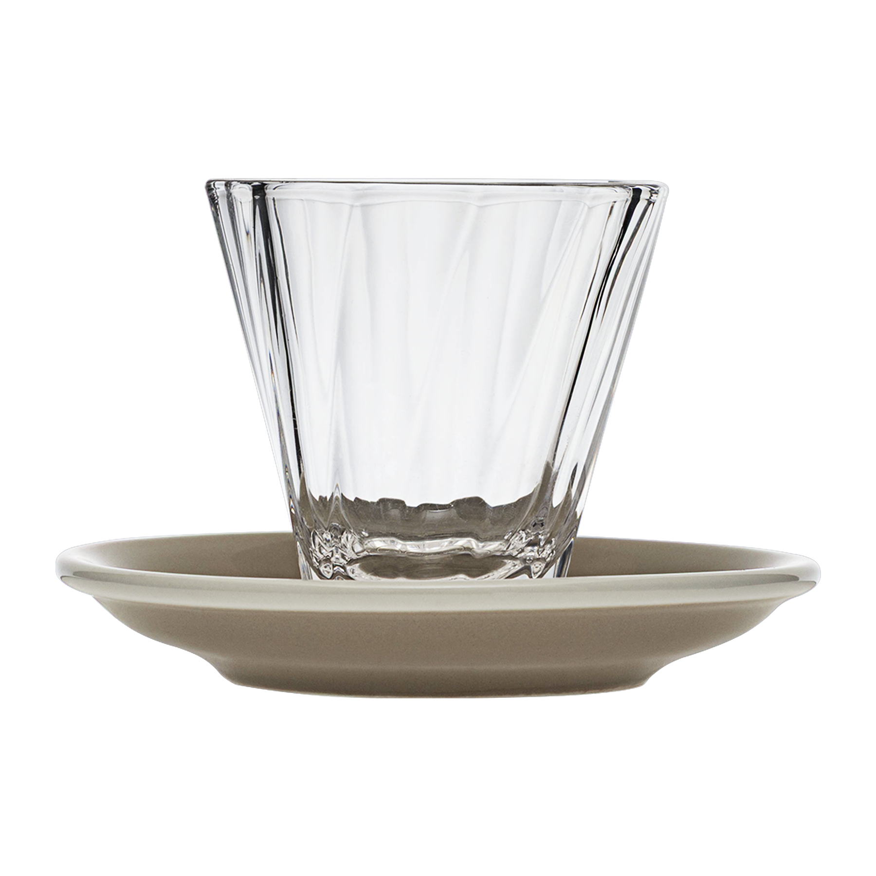 180ml Twisted Cappuccino Glass  and 14.5cm Shared Saucer