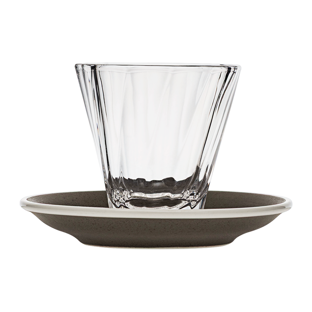 180ml Twisted Cappuccino Glass  and 14.5cm Shared Saucer