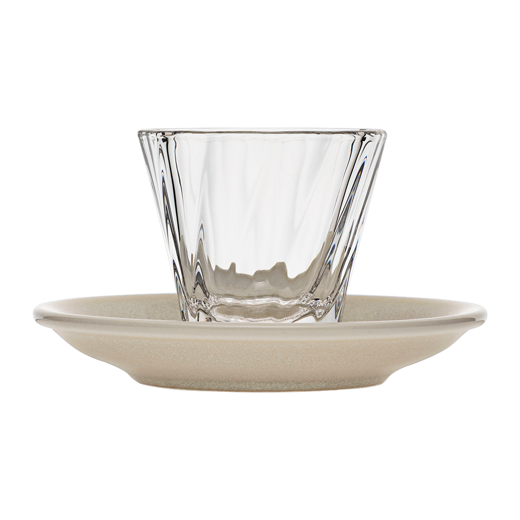 120ml Twisted Cortado Glass  and 14.5cm Shared Saucer
