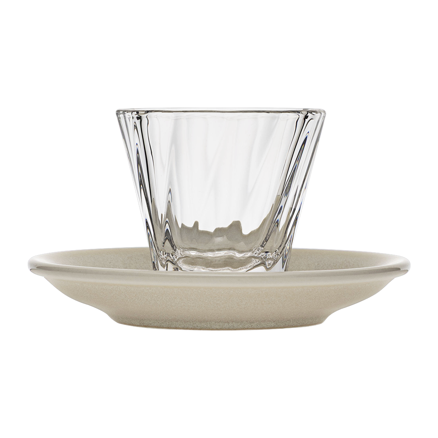 120ml Twisted Cortado Glass  and 14.5cm Shared Saucer