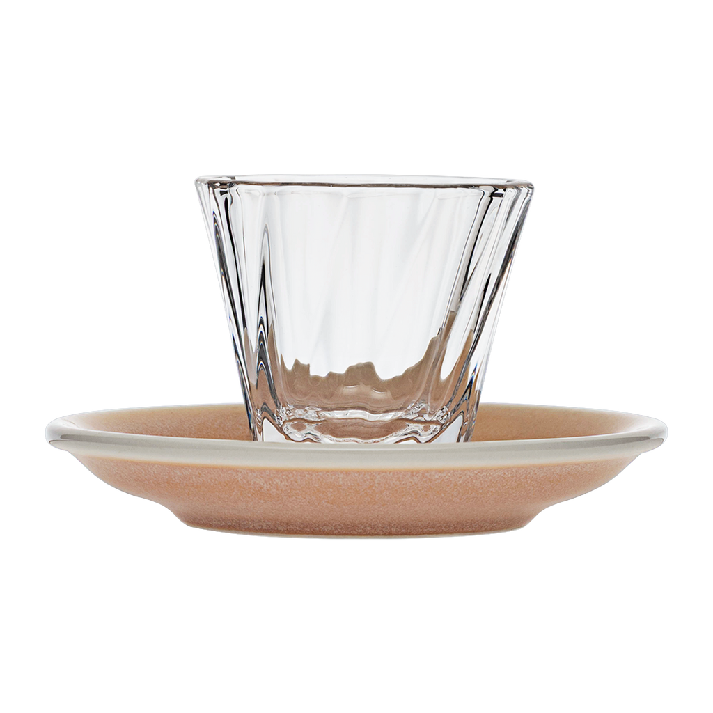 120ml Twisted Cortado Glass  and 14.5cm Shared Saucer