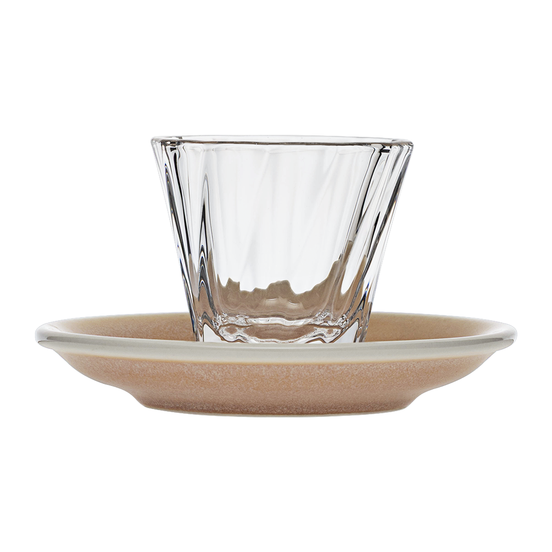 120ml Twisted Cortado Glass  and 14.5cm Shared Saucer