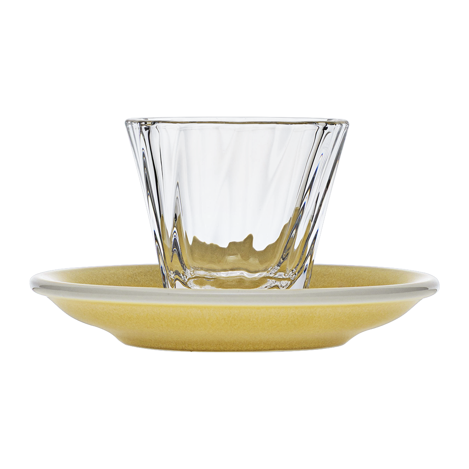 120ml Twisted Cortado Glass  and 14.5cm Shared Saucer