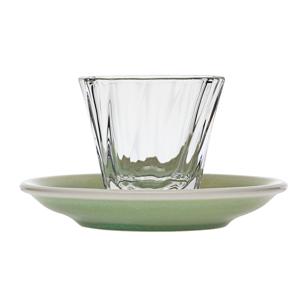 120ml Twisted Cortado Glass  and 14.5cm Shared Saucer