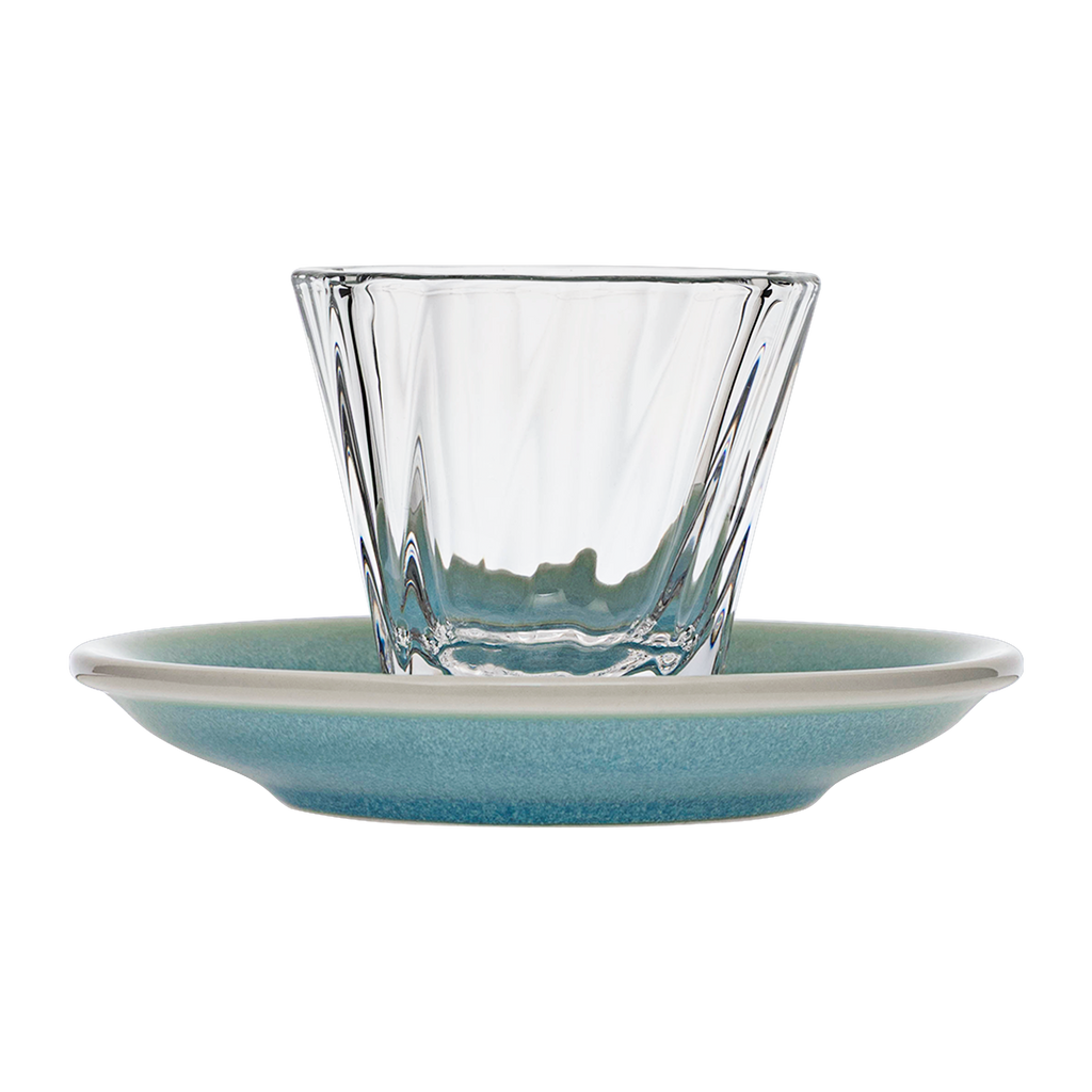 120ml Twisted Cortado Glass  and 14.5cm Shared Saucer