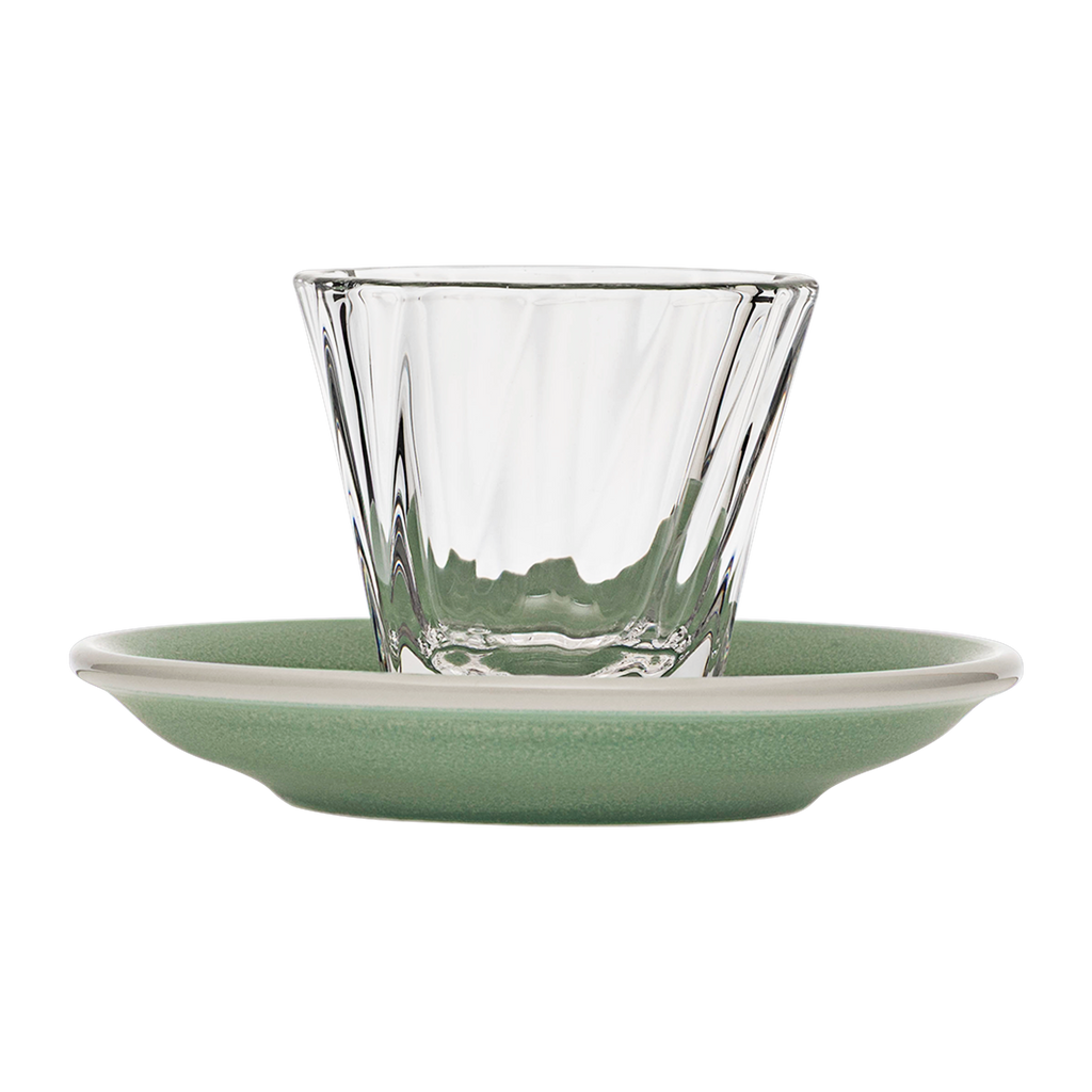 120ml Twisted Cortado Glass  and 14.5cm Shared Saucer