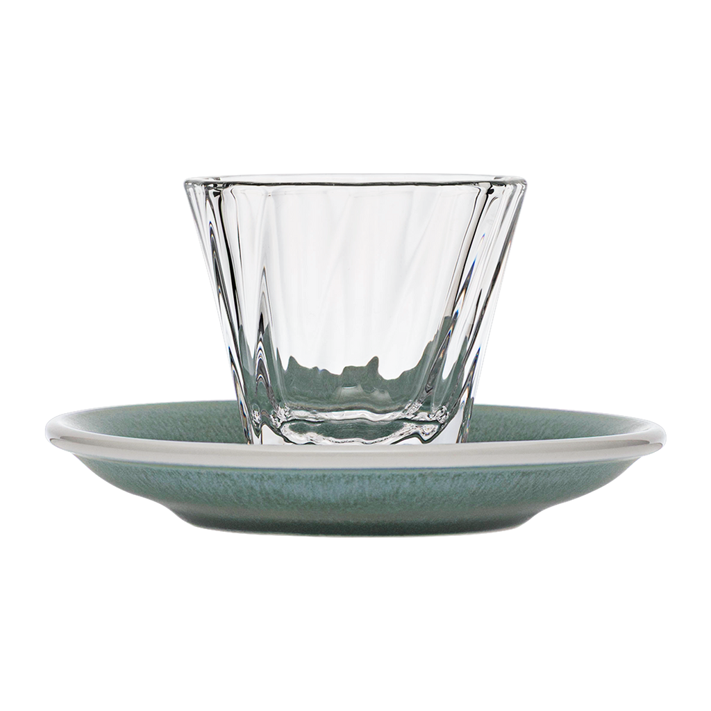 120ml Twisted Cortado Glass  and 14.5cm Shared Saucer