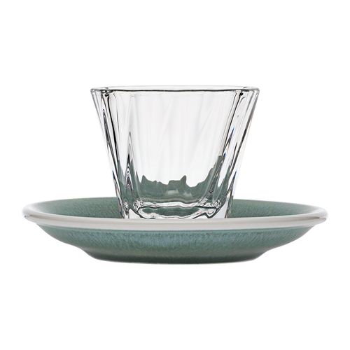 120ml Twisted Cortado Glass  and 14.5cm Shared Saucer