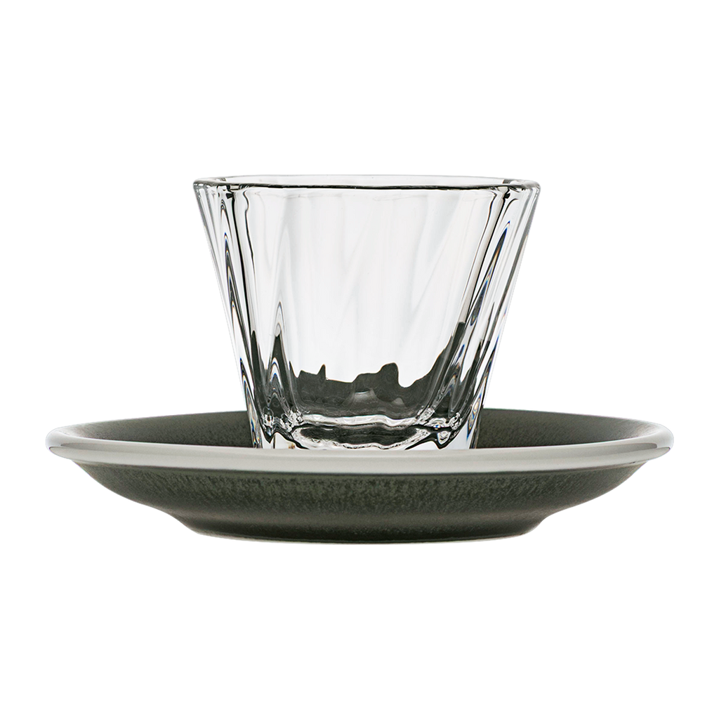 120ml Twisted Cortado Glass  and 14.5cm Shared Saucer