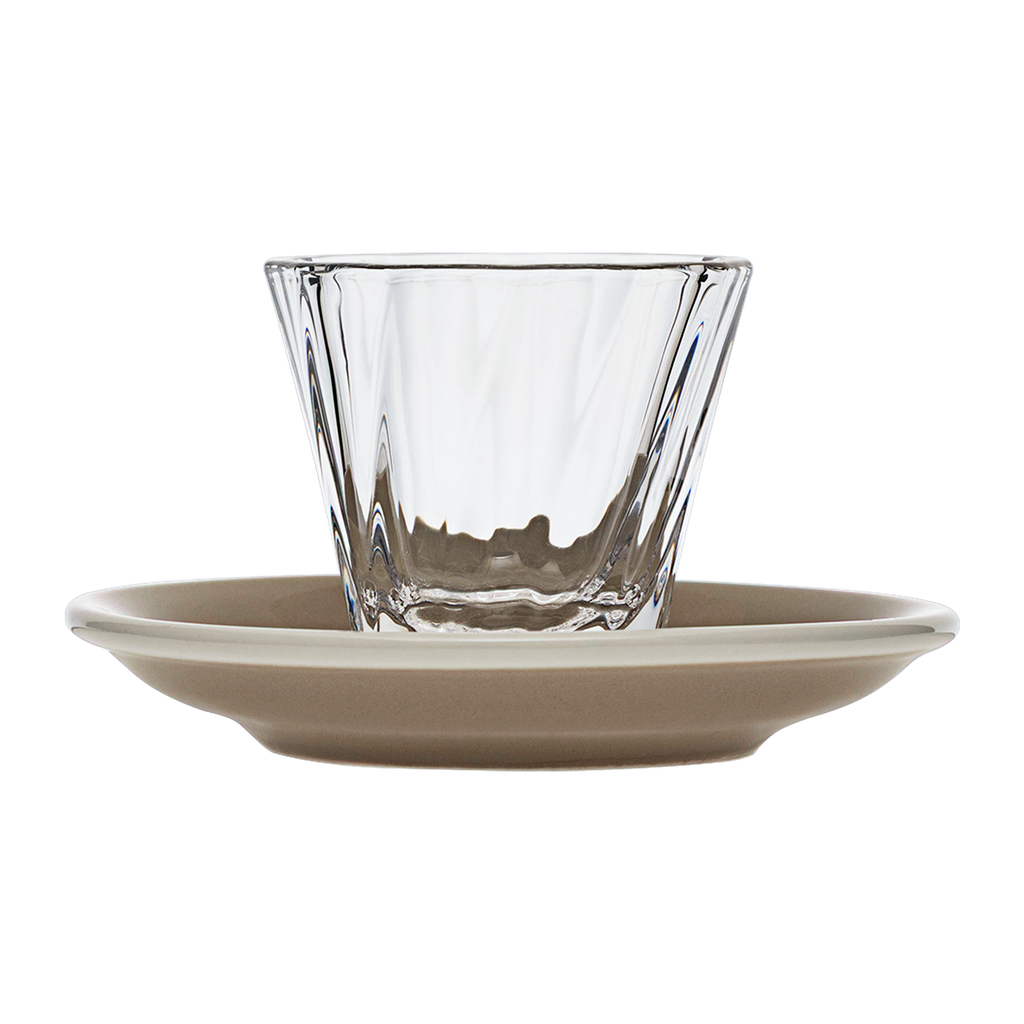 120ml Twisted Cortado Glass  and 14.5cm Shared Saucer