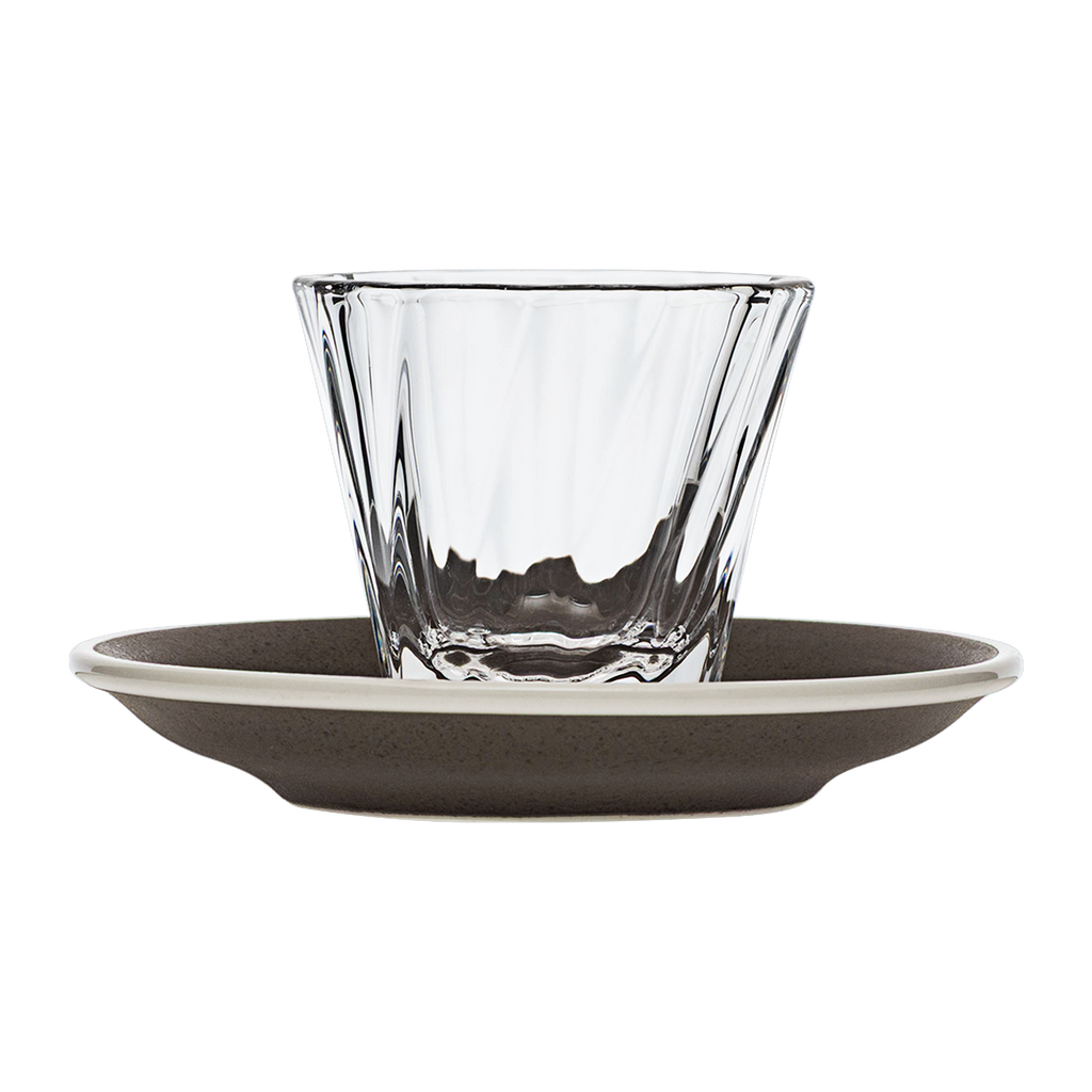 120ml Twisted Cortado Glass  and 14.5cm Shared Saucer