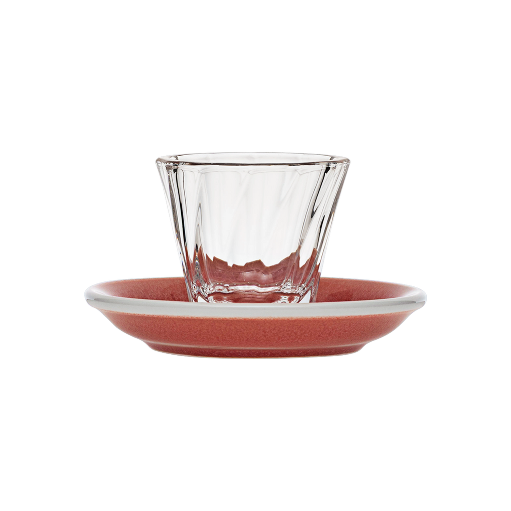 70ml Twisted Espresso Glass  and 11.5cm Espresso Saucer
