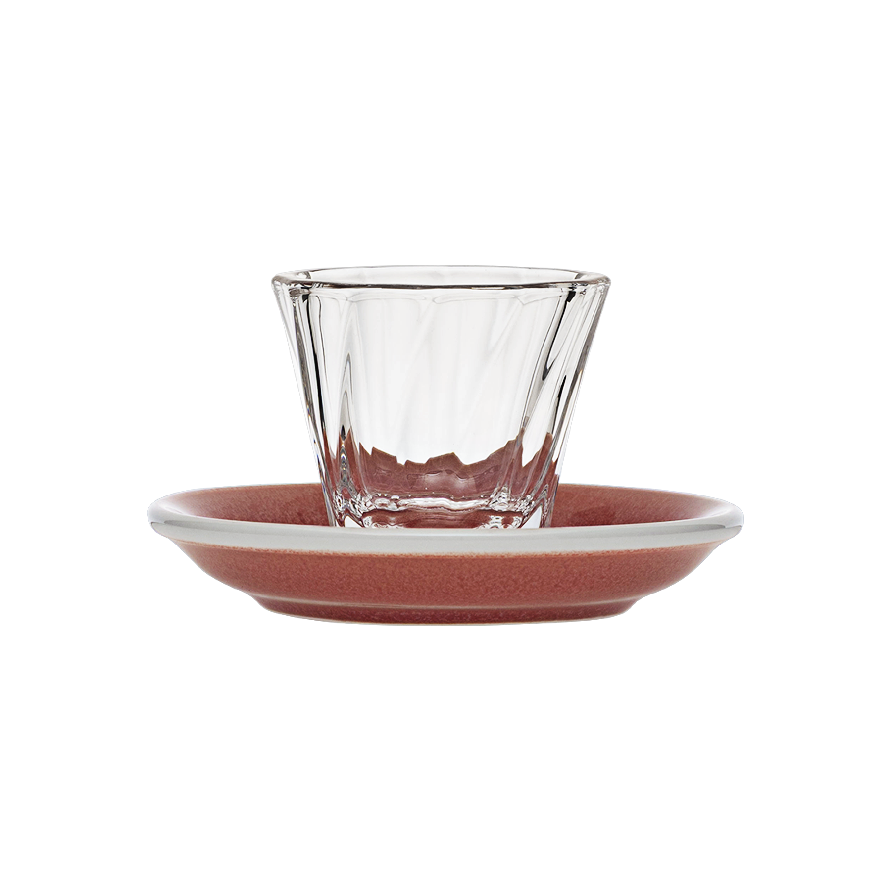 70ml Twisted Espresso Glass  and 11.5cm Espresso Saucer
