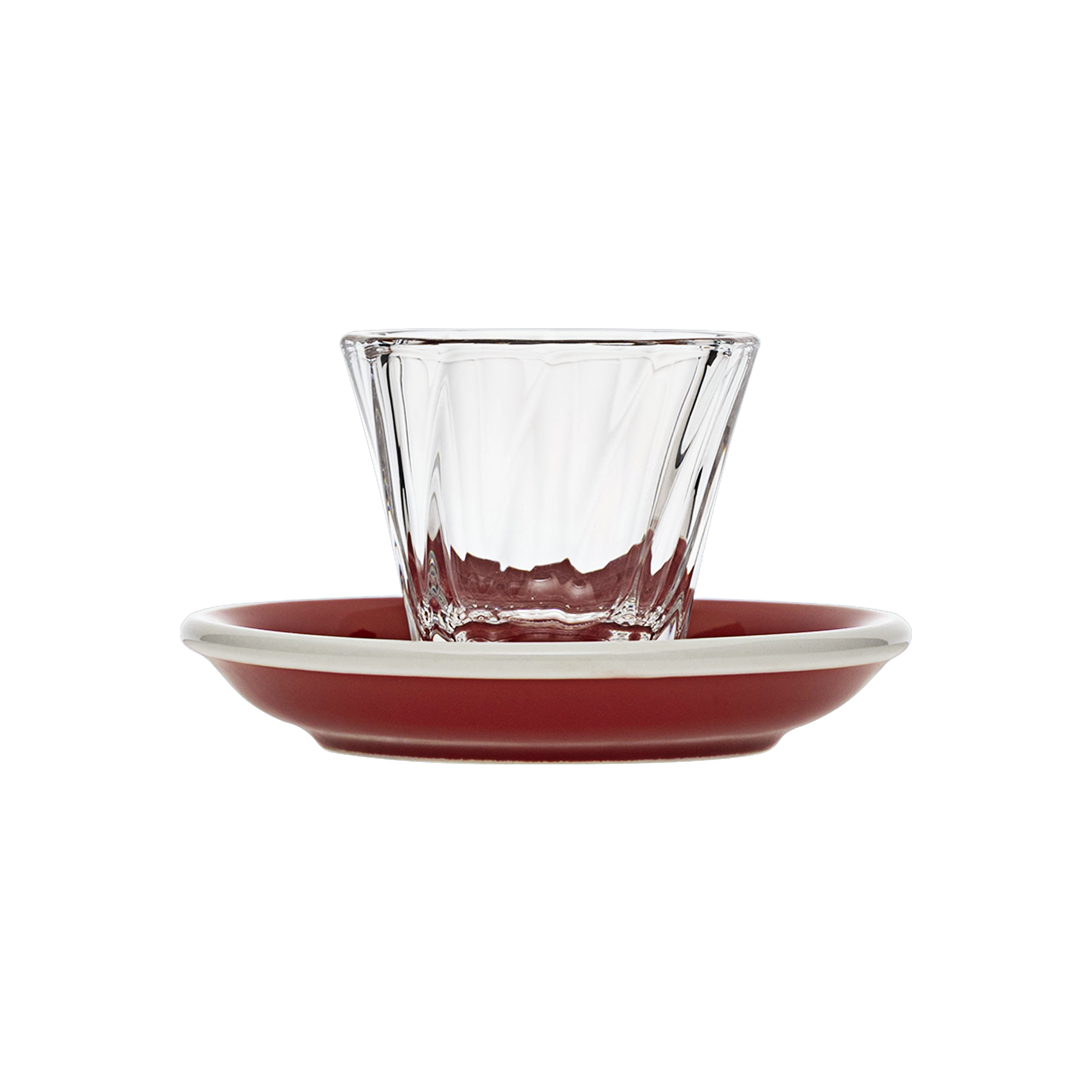 70ml Twisted Espresso Glass  and 11.5cm Espresso Saucer