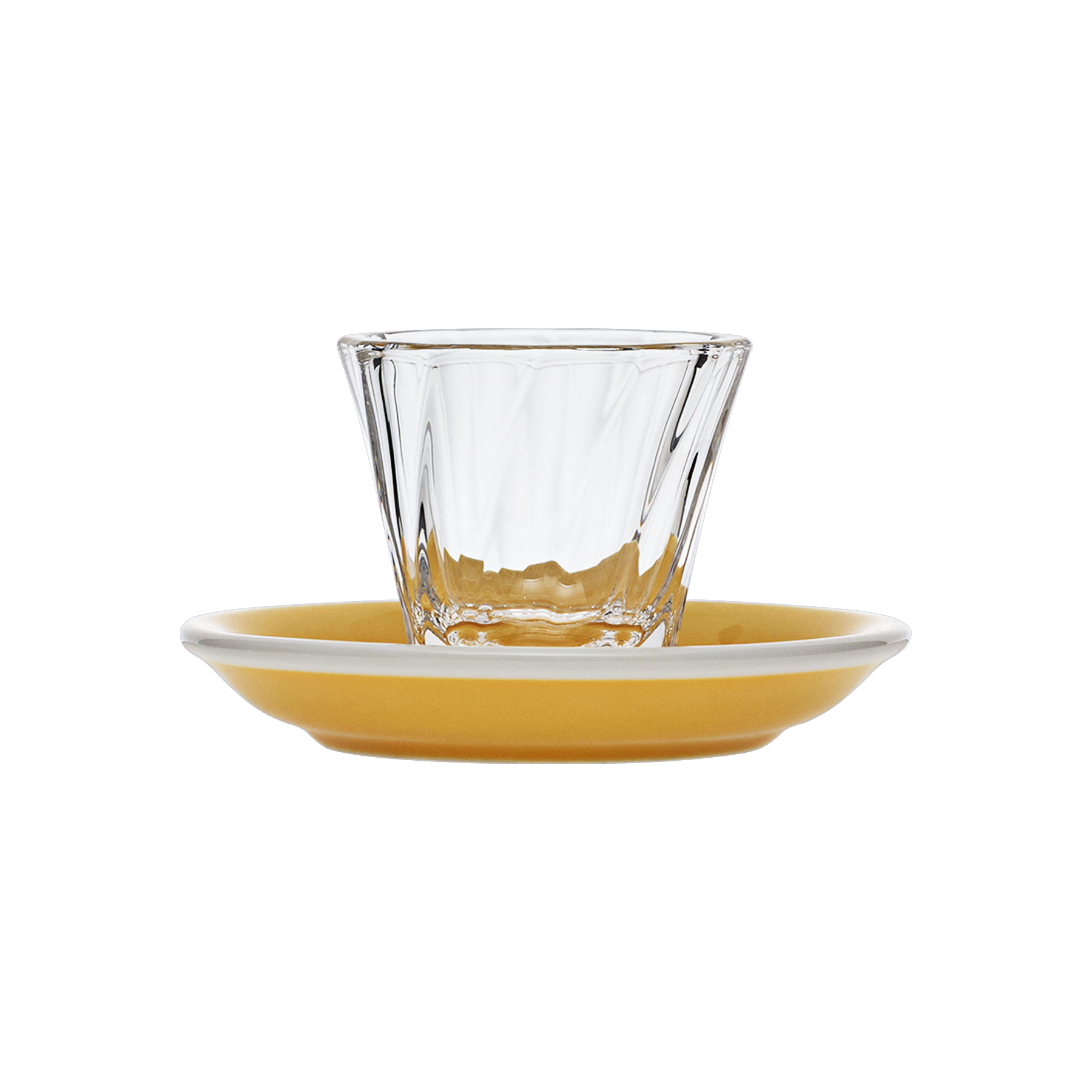 70ml Twisted Espresso Glass  and 11.5cm Espresso Saucer